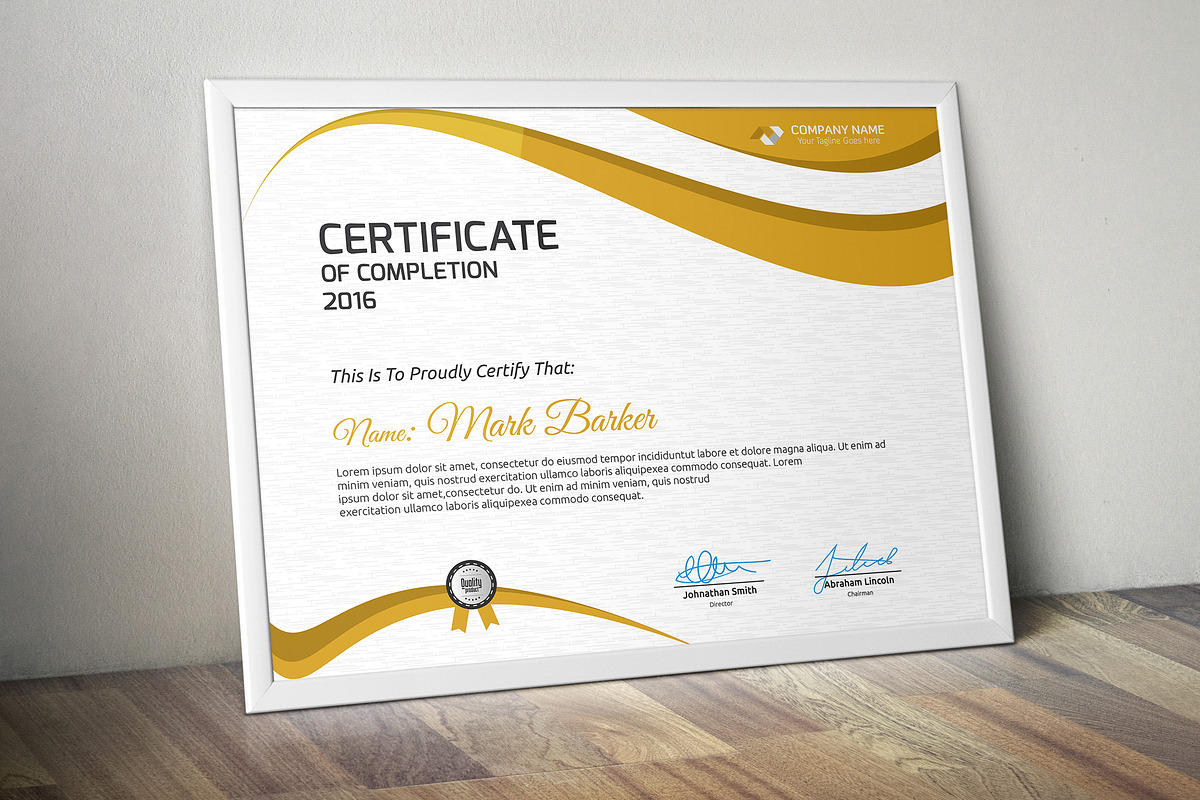 Certificate Word | PSD | AI, a Stationery Template by Curve Design (Photo 3 of 3)