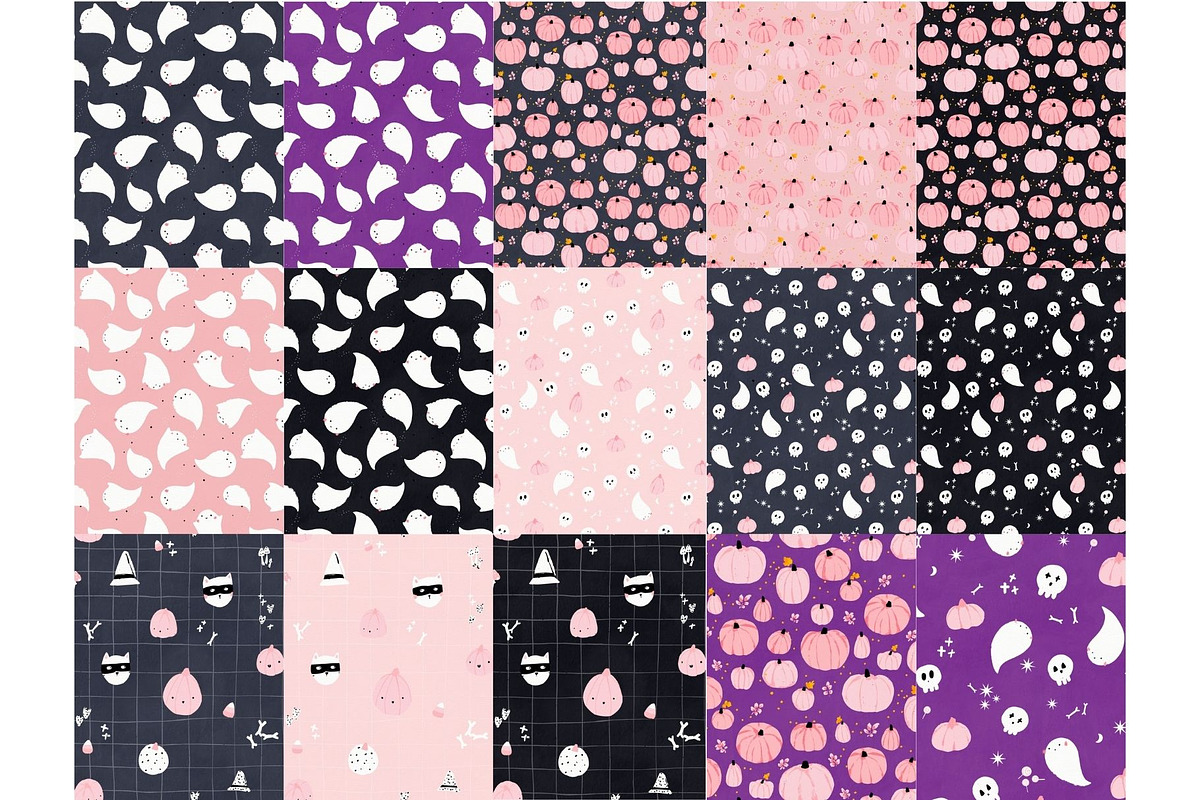 70 Hand-Drawn Halloween backgrounds, a Background Graphic by PaperJamLab (Photo 7 of 14)