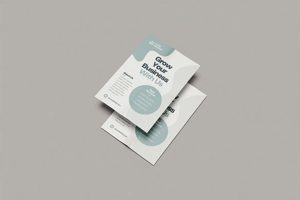 A4 Flyer Mockup, an Advertising Mockup by zpackcreative (Photo 2 of 5)