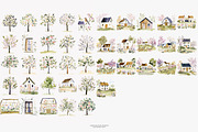 orchard watercolor clipart set, a Decorative Illustration by Patishop Art (Thumbnail 9 of 9)