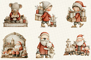 Whimsical Christmas Clipart, an Illustration by DreamCafeArt (Thumbnail 2 of 6)