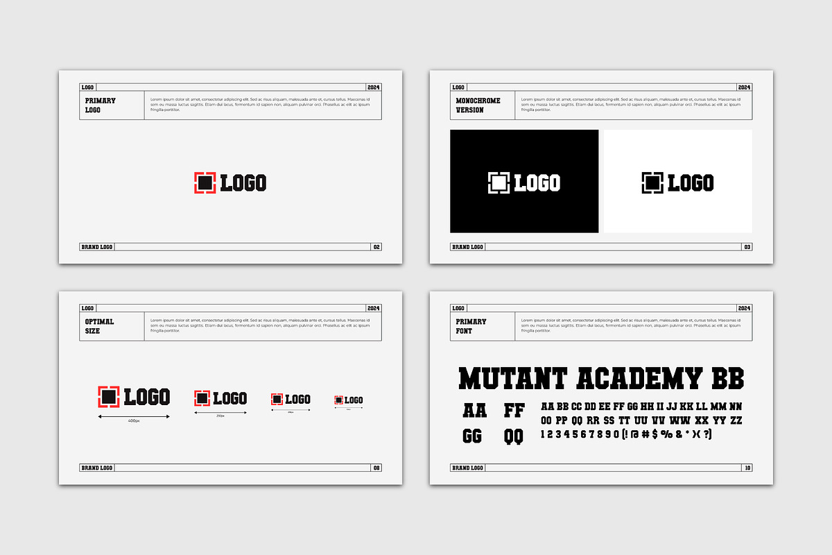 Minimal Brand Style Guide Template, a Branding & Logo Template by Moody Designs (Photo 3 of 6)