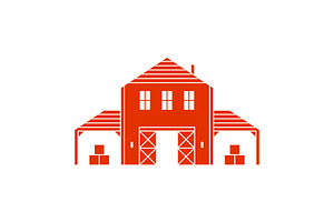 Rustic Barn Farmhouse Illustration, an Illustration by Buqancreative