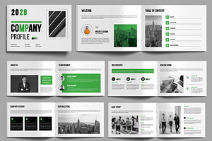 Company Profile Design Landscape, a Brochure Template by MightyDesign