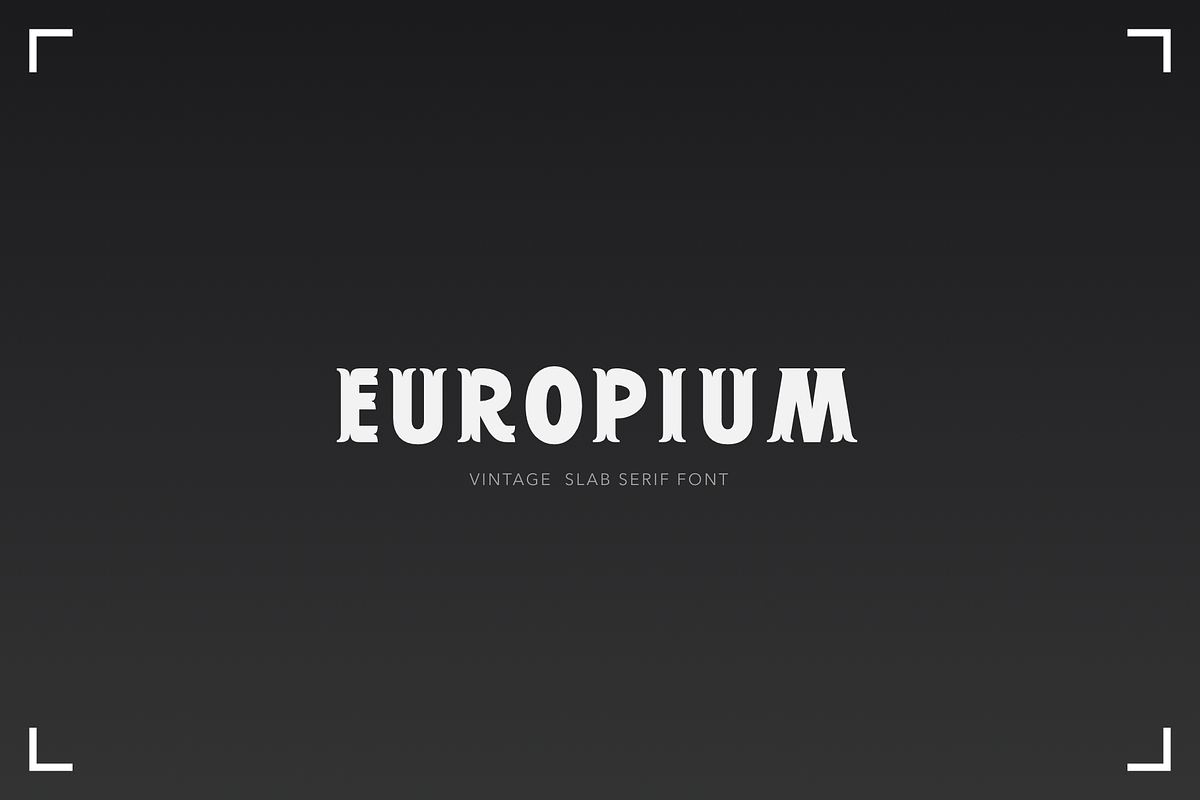 EUROPIUM - Vintage Slab Serif Font, a Slab Serif Font by vix.vix (Photo 1 of 6)