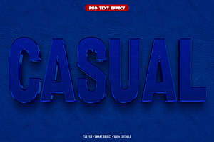 Casual 3D editable text effect, a Layer Style Add-On by Hello Muh