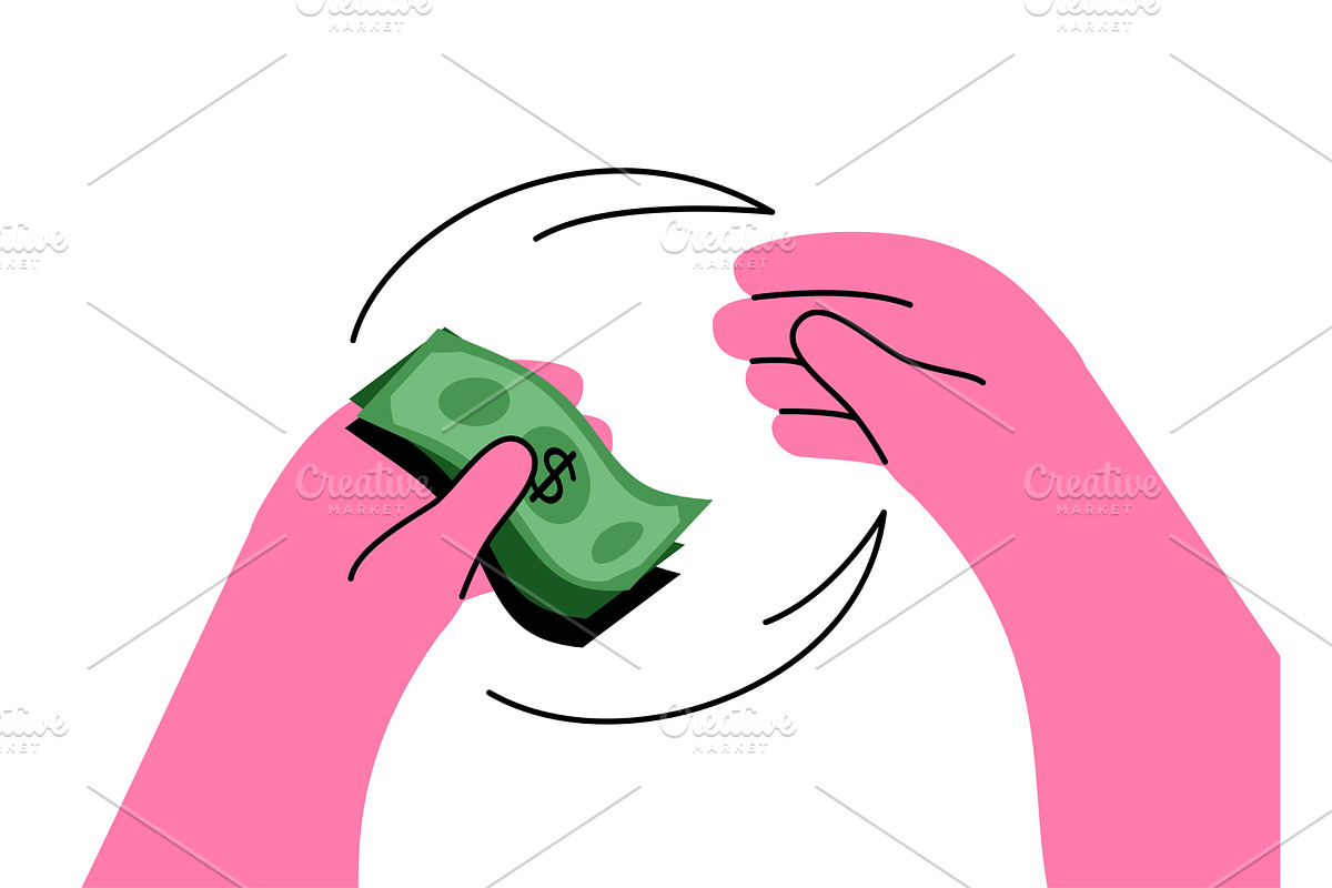 Money payment vector illustration, an Object Illustration by Zaie