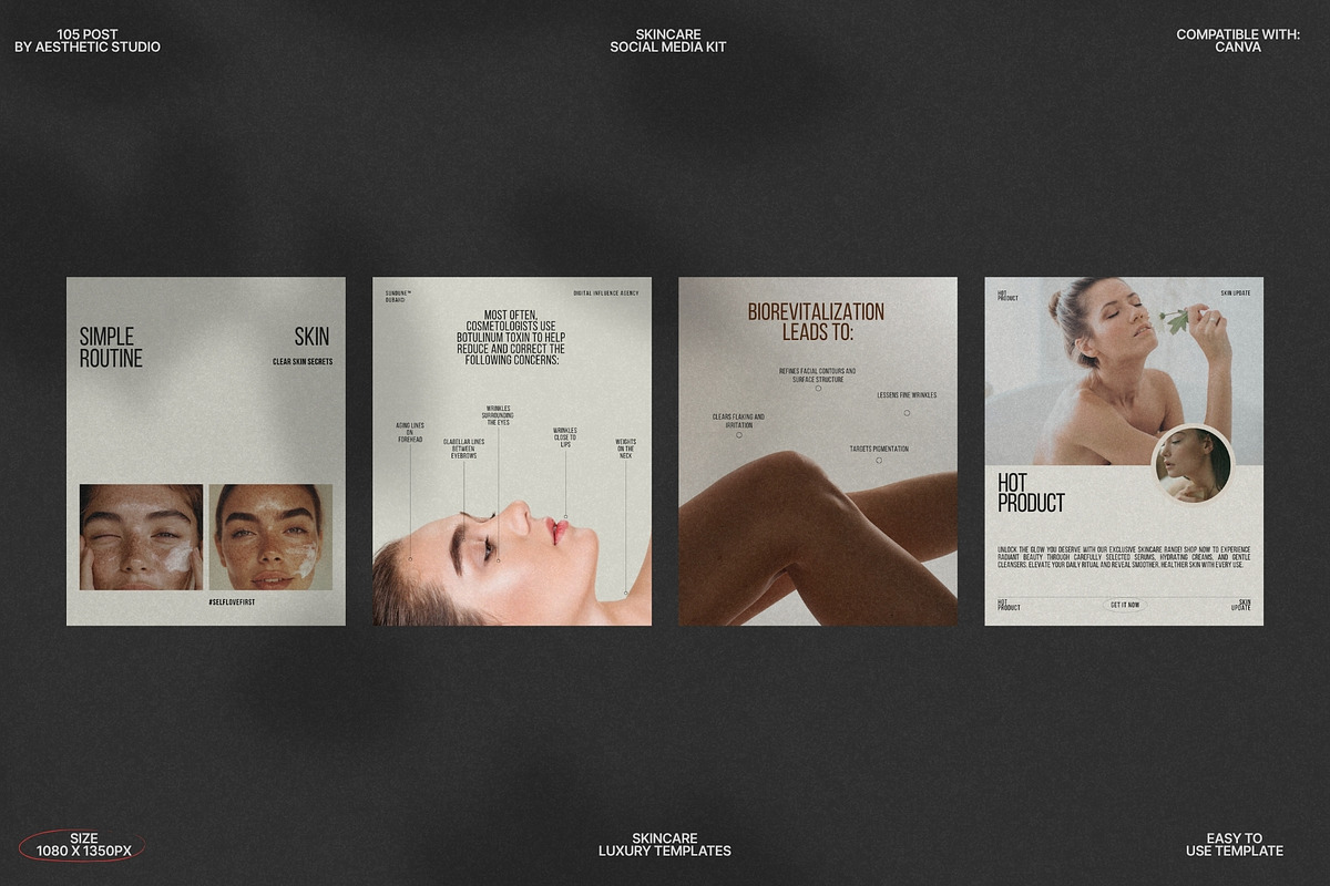 Skincare Posts for Canva Bundle preview 6