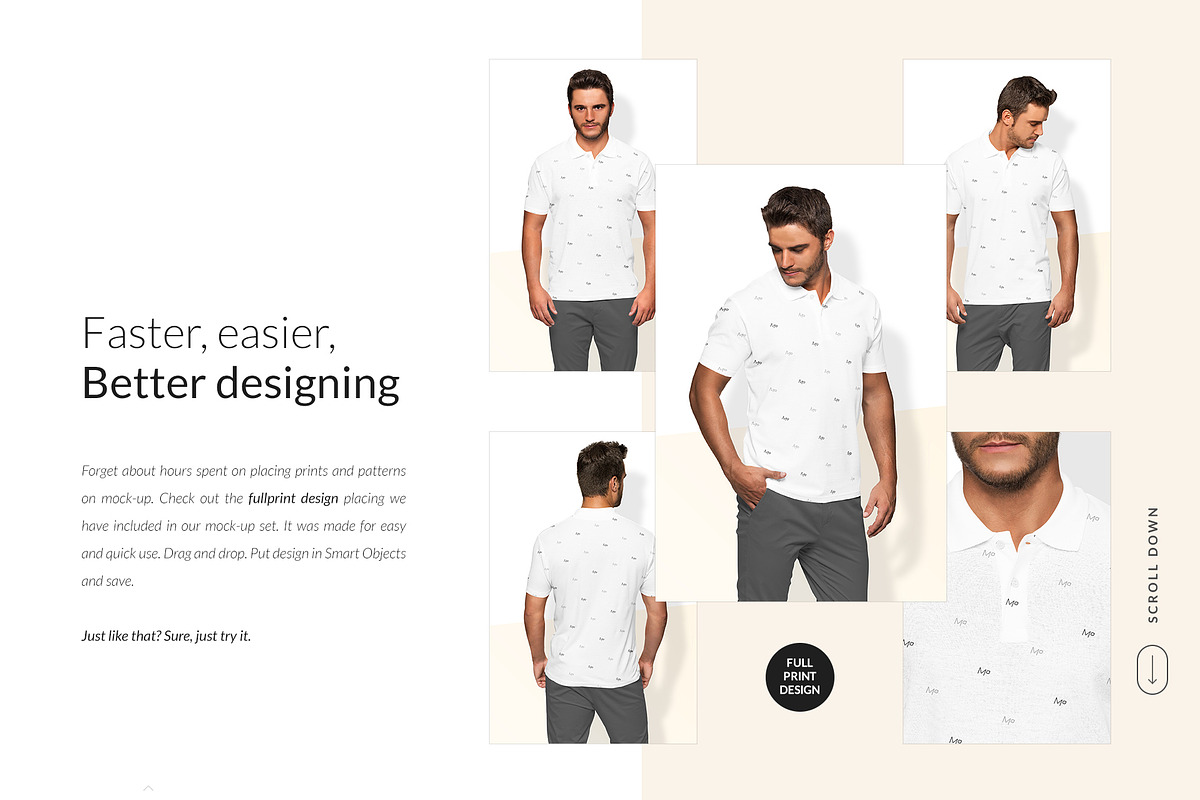 Men Polo Shirt Mockups Set FREE DEMO, a Books & Magazine Mockup by Apparel_Mockups (Photo 7 of 25)