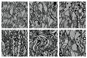 Lacy vector seamless patterns