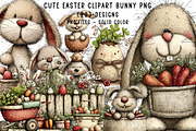 Cute Easter Clipart Bunny Png, an Illustration by CreationArt (Thumbnail 1 of 5)