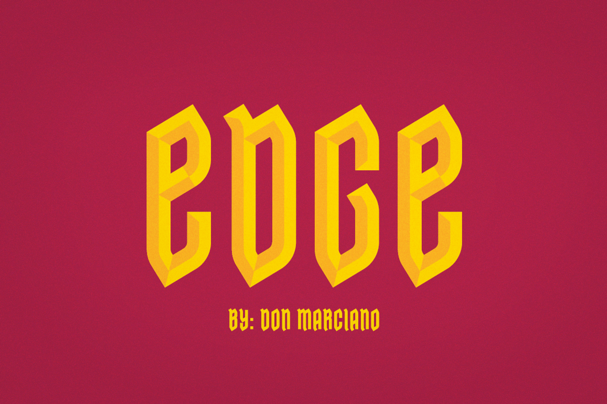Edge Layered, a Blackletter Font by DonMarciano (Photo 1 of 5)