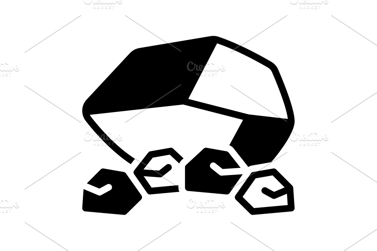 Rocks cliff solid icon, a Solid Icon by Creative priyanka