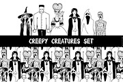 Creepy creatures set., an Illustration by AnastasiaFears (Thumbnail 1 of 4)
