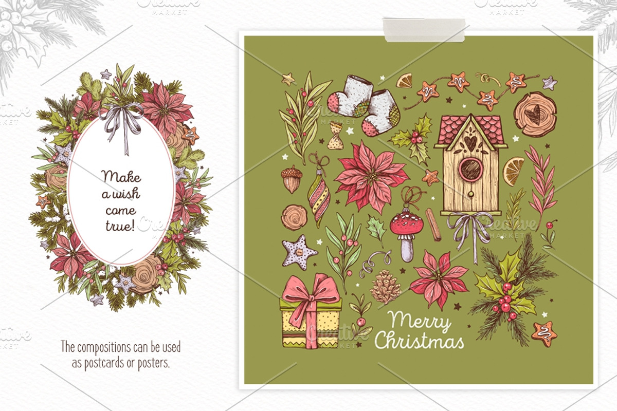 Vintage Christmas, a Decorative Illustration by Ekaterina Mikheeva (Photo 5 of 10)