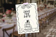 Hitched in Ink - Wedding Invite, an Invitation Template by Two Sleepy Heads Studio (Thumbnail 1 of 2)