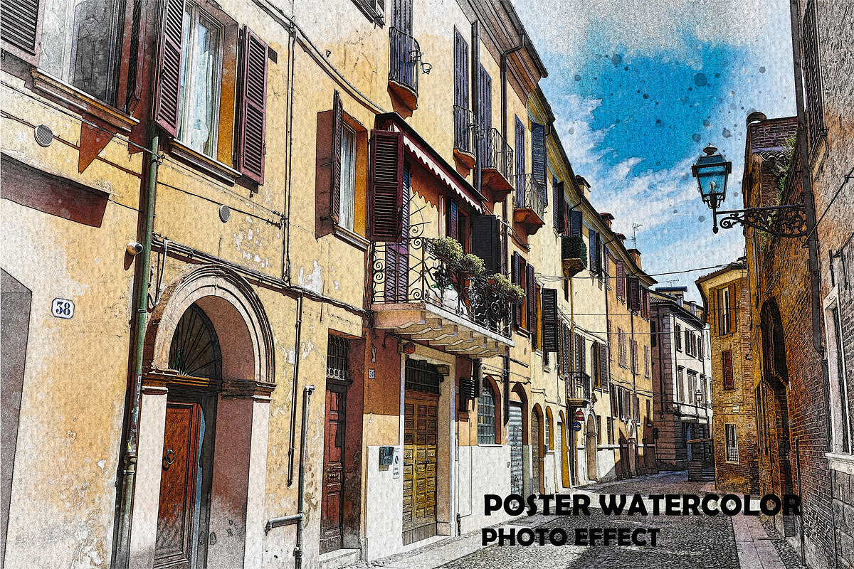 Poster Watercolor Photo Effect, an Action Add-On by 3d_model_tifotizi (Photo 1 of 3)