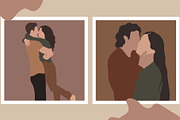 The Lovers Minimalist Graphic Art, a Decorative Illustration by Miracles Everywhere (Thumbnail 6 of 12)