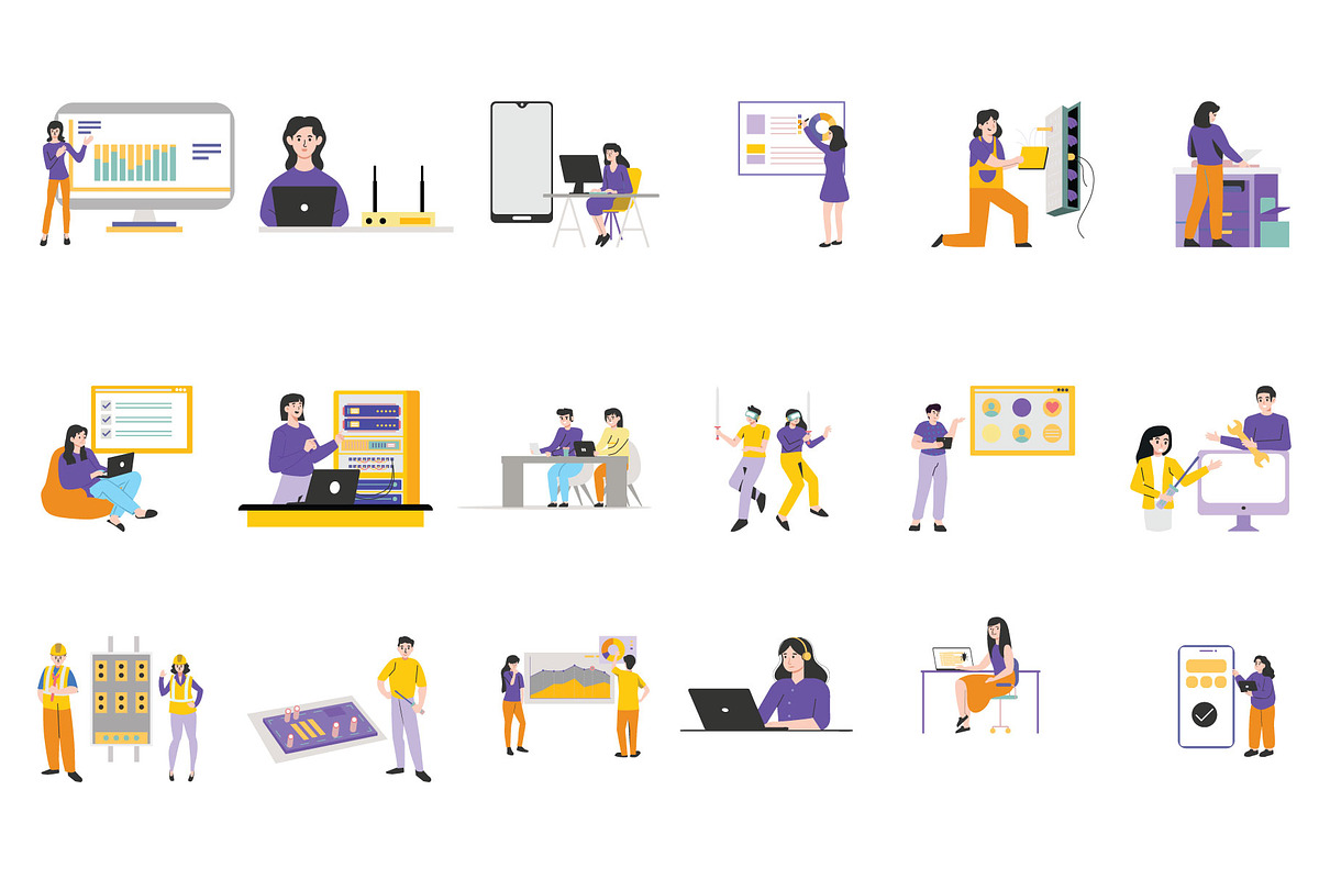 50 Premium IT Illustrations Pack, an Illustration by Vector Portal (Photo 5 of 5)