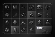 3D Dark Geometrics 234 illustrations, an Object Graphic by assetpro.design (Thumbnail 13 of 16)