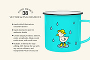 Rainy Day Clipart Illustrations Set, an Object Graphic by Lemonade Pixel (Thumbnail 2 of 8)