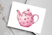 Pink Afternoon Tea Clipart, an Illustration by Canvas Craft (Thumbnail 5 of 8)