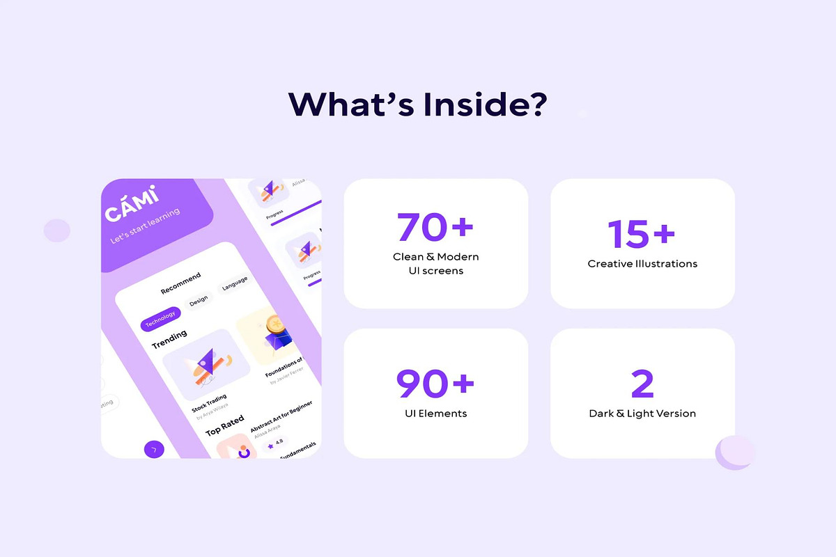 Cami - Online Learning App UI Kit, an UI Kit Template by Lumina_ui_ux202 (Photo 2 of 4)
