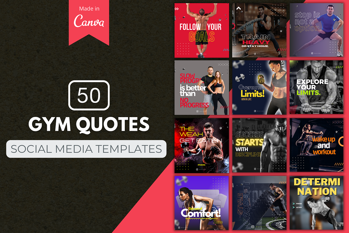 2 in 1 Gym Canva Templates Bundle, a Social Media Template by Canvagator (Photo 4 of 5)