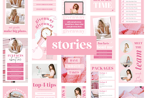 800 Pink Canva Social Media Template