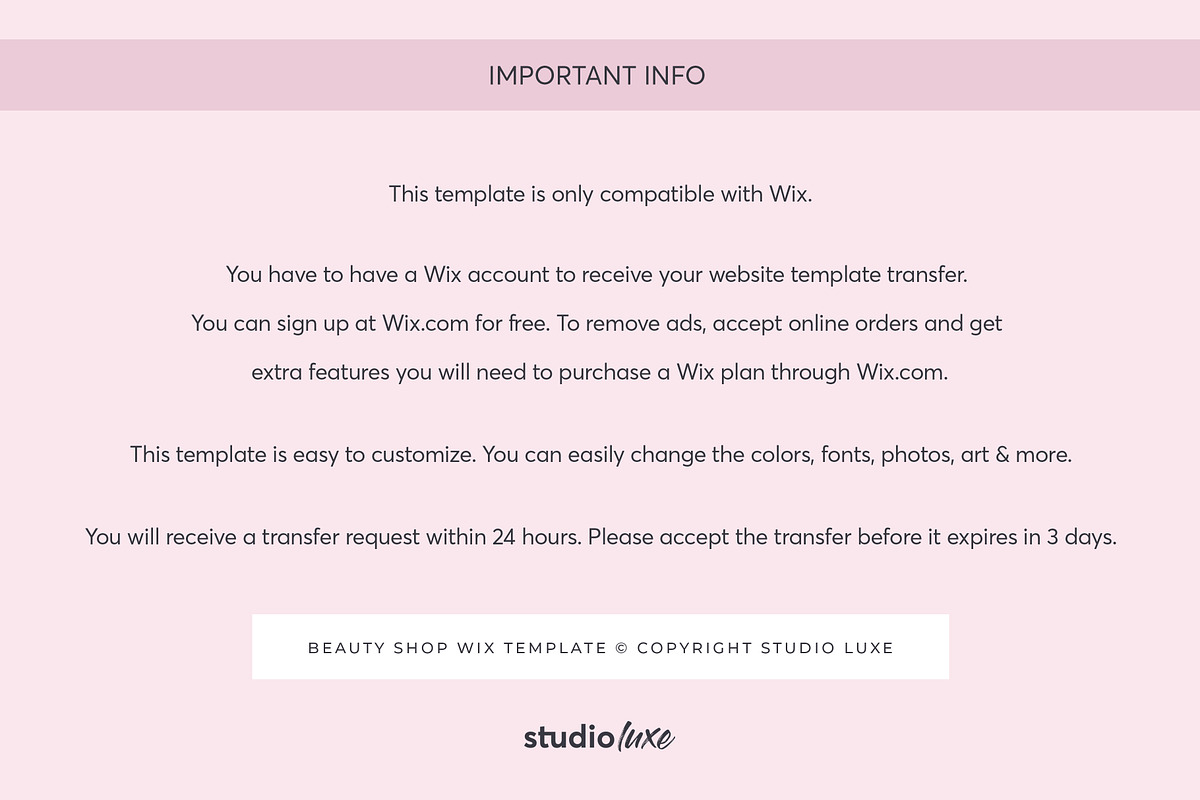 Wix Store Template, a Wix Template by Studio Luxe Creative (Photo 12 of 12)