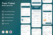Train Ticket Mobile App UI Kit, an UI Kit Template by Betush (Thumbnail 1 of 2)