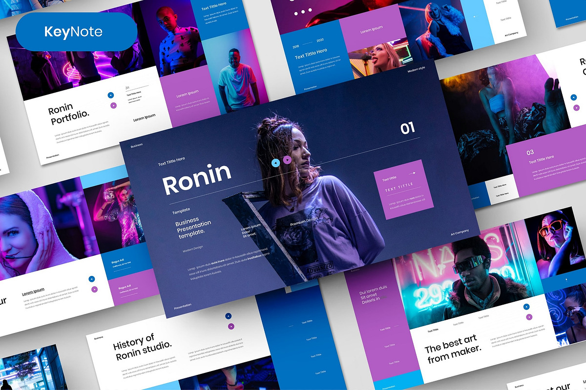 Ronin – Business Keynote Template, a Presentation Template by Dens Creative Studio (Photo 1 of 6)