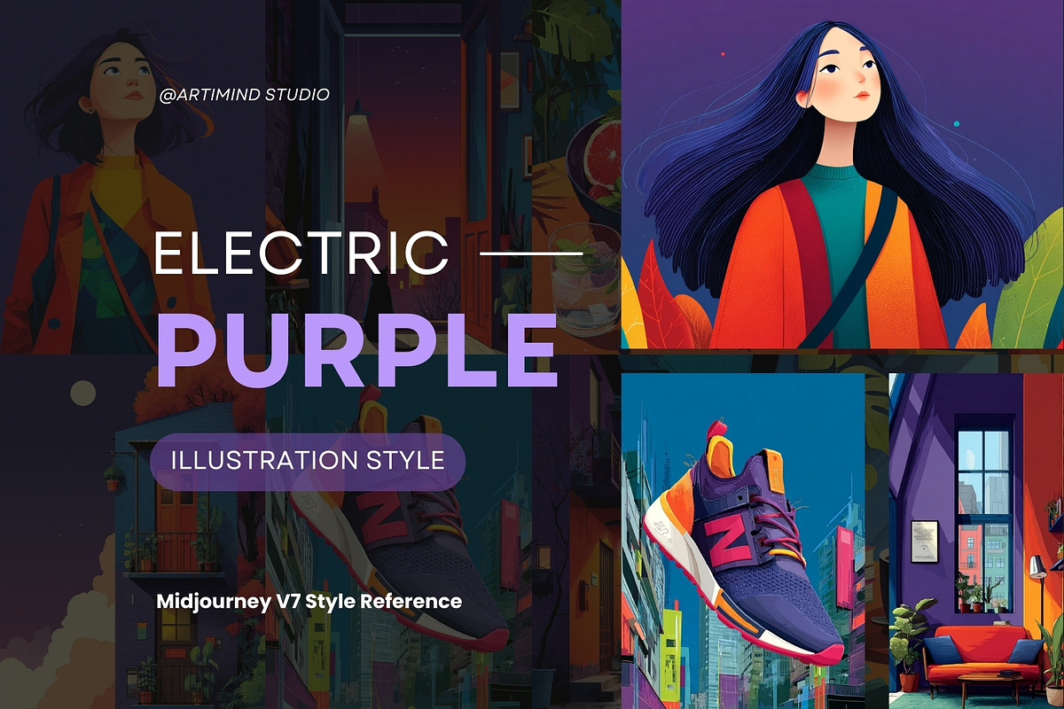 Electric Purple Illustration Prompt, a Decorative Illustration by Artimind Studio (Photo 1 of 10)