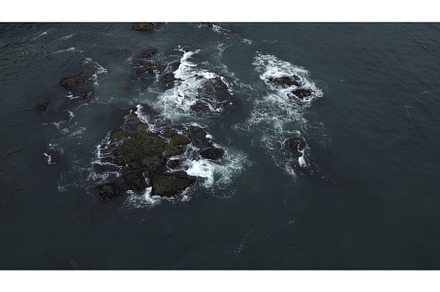 Top view of rocky reef near ocean, a Nature Photo by Media Whale Stock