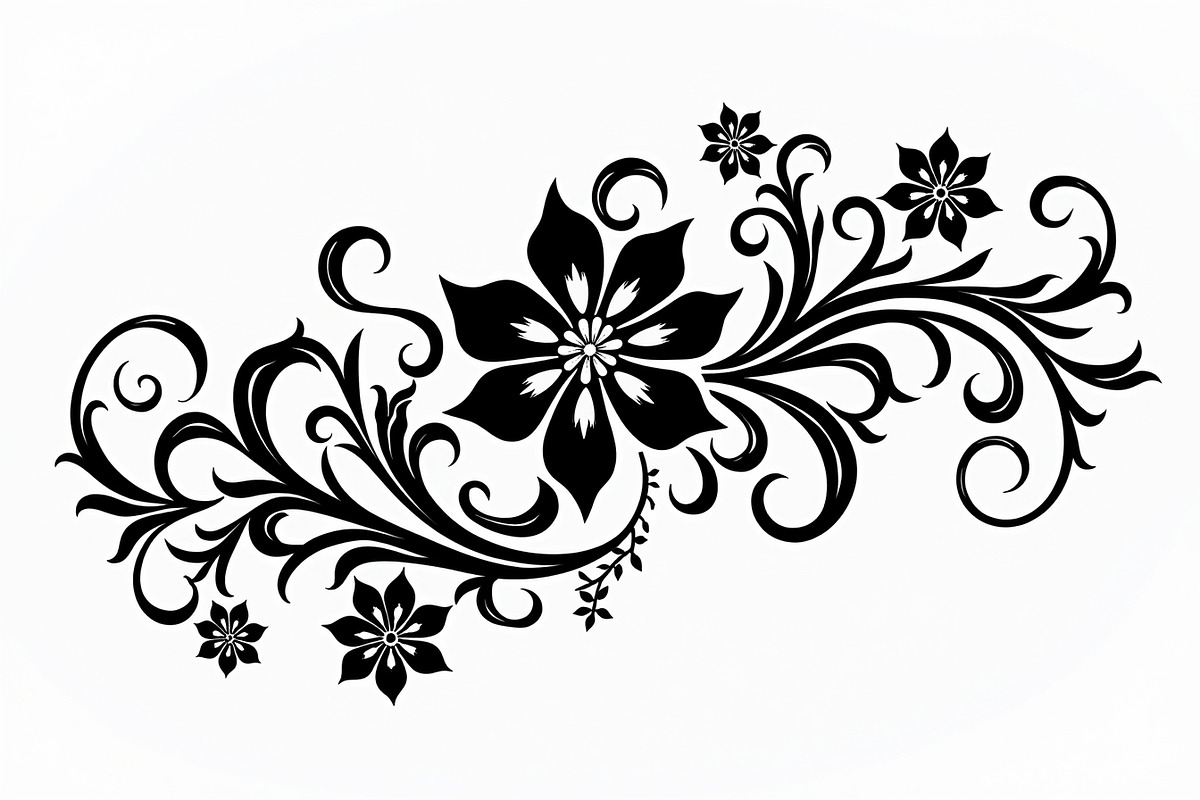 Ornamental Flower Designs, an Illustration by yasushie (Photo 3 of 20)