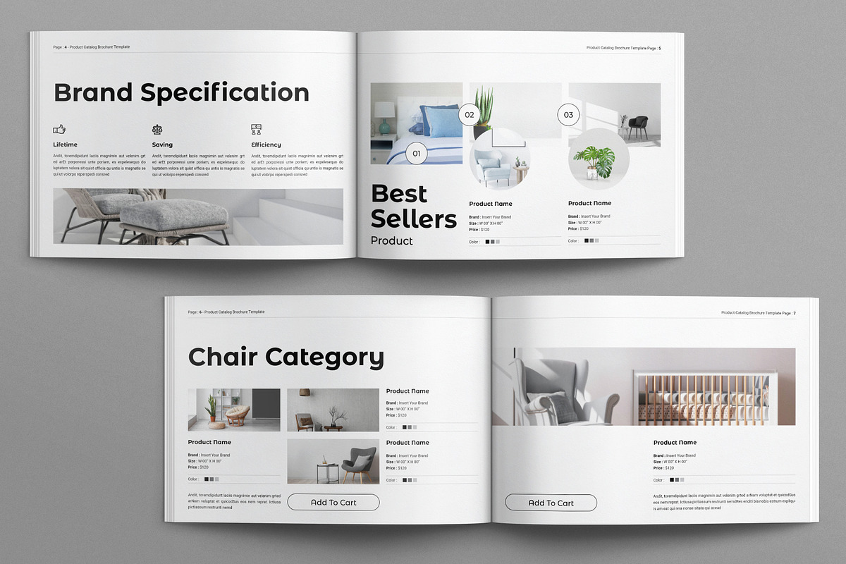 Catalog Brochure Template Landscape, a Brochure Template by E-Type (Photo 3 of 7)
