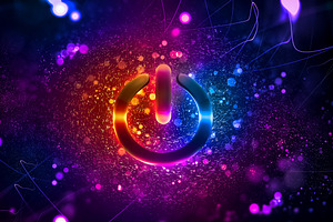 Burning Power Button, a Technology Photo by BazziBa♥