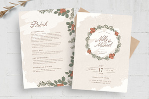 Festive Wedding Card Template