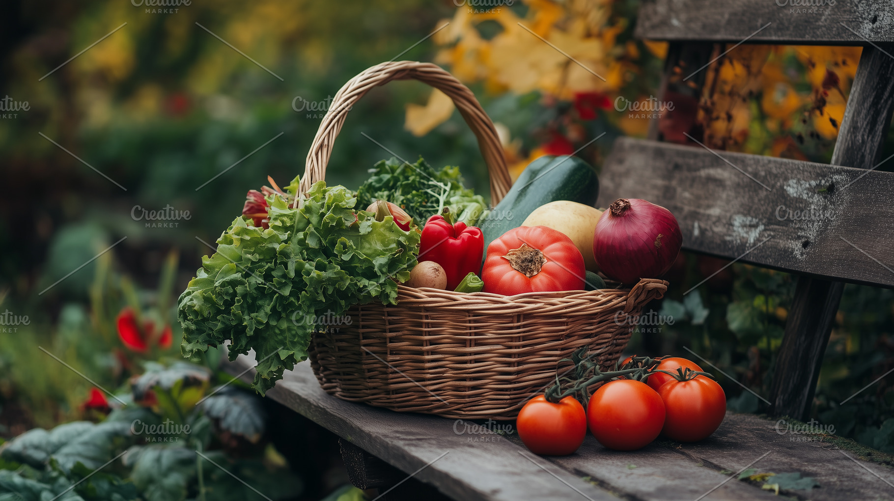 Basket full of fresh vegetables, a Nature Photo by MistyDay
