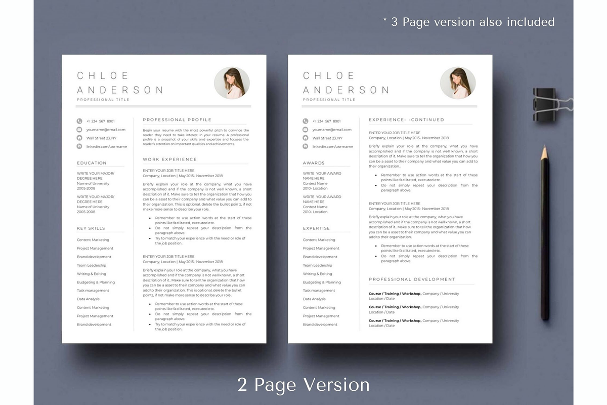 Word resume & cover letter template, a Resume Template by Climbwithelevator (Photo 2 of 6)