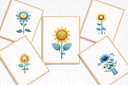 Whimsical Sunflower Summer Clipart, an Illustration by DreamArtGraphic (Thumbnail 8 of 8)