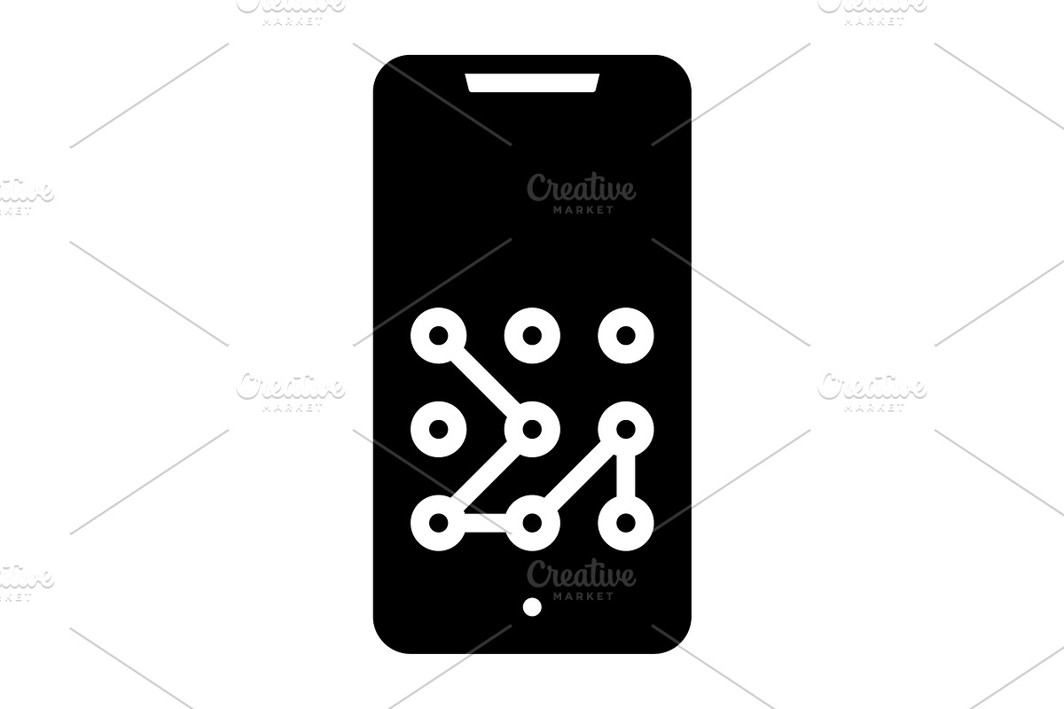 Password phone solid icon, a Solid Icon by Creative priyanka