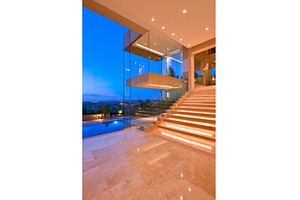 Illuminated Staircase in Modern Home, an Architecture Photo by Lermont51