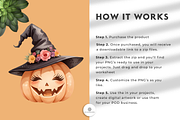 Watercolor Halloween Pumpkins Bundle, an Object Graphic by Nina Shaw (Thumbnail 6 of 9)