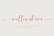 Willowshine Calligraphy Font, a Script Font by Pen Culture (Thumbnail 1 of 9)