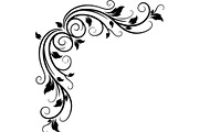 Vintage Baroque Floral Corner Frame, a Decorative Illustration by Creativeshirt (Thumbnail 3 of 20)
