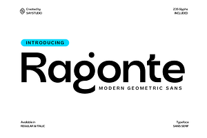 Future Geometric Sans Font - Ragonte, a Sans Serif Font by Say Studio