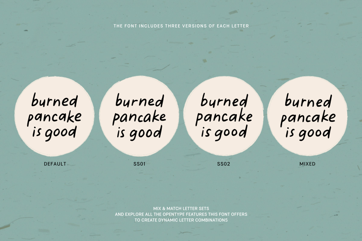 BURNED PANCAKES | Extended Family, a Handwritten Font by type peace (Photo 13 of 17)
