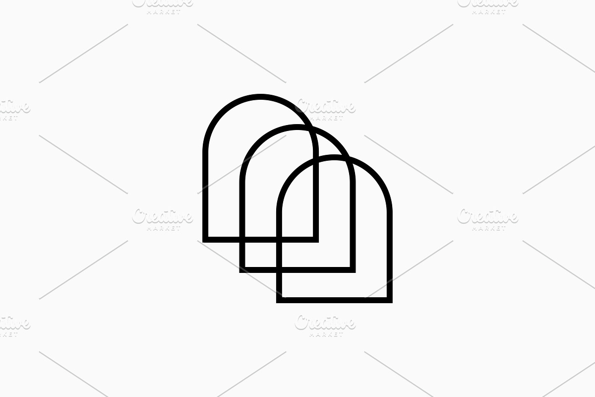 curve door niche window shape logo, a Branding & Logo Template by VASTARD STUDIO