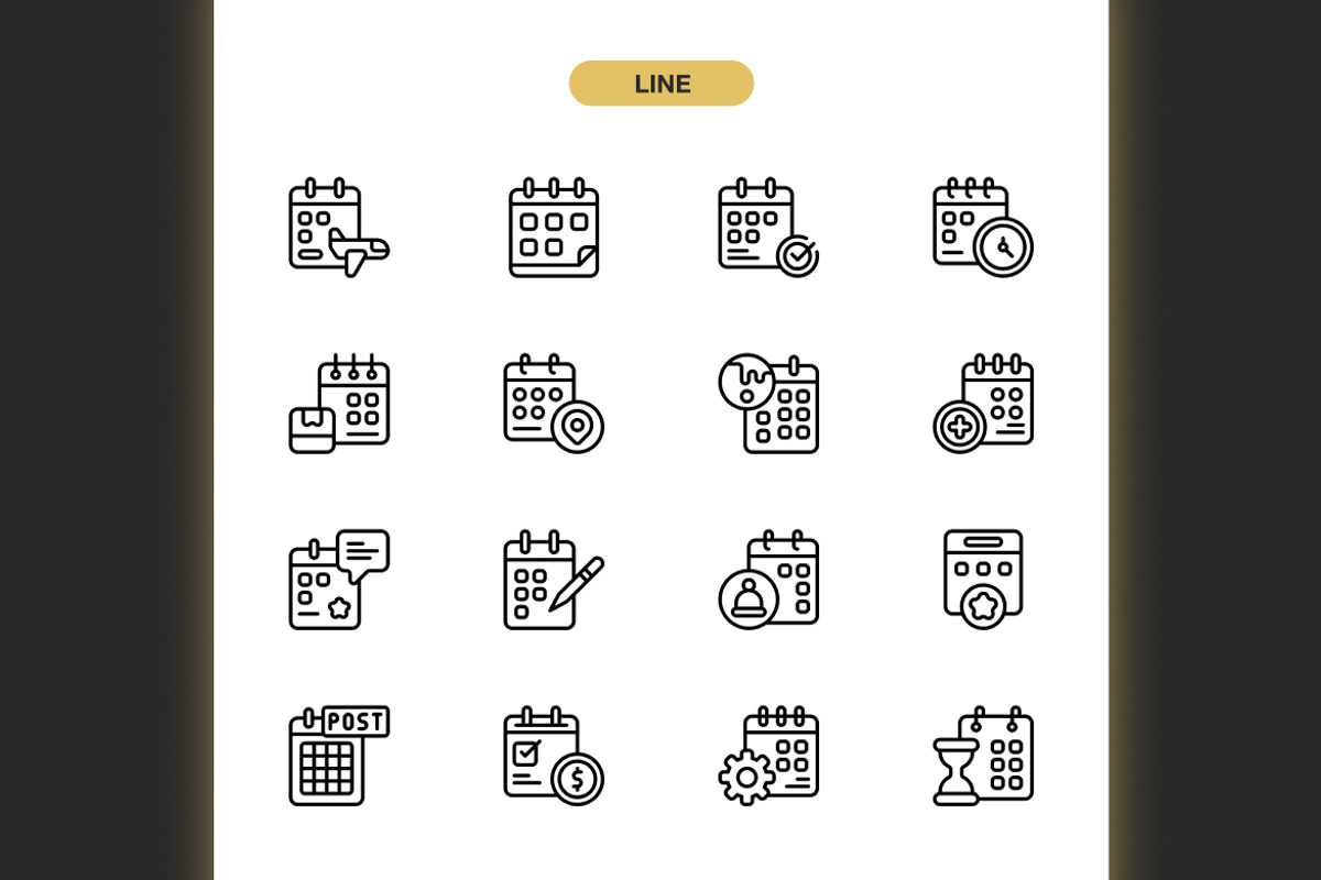 Schedule Icons, an Icon by Spacepixel Creative (Photo 2 of 3)
